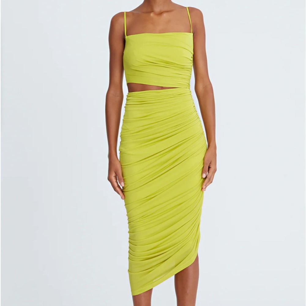 Halston Averie draped cocktail dress